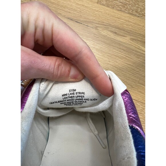 Kurt Geiger London shoes sz 5 Mini Lane Stripe Rainbow Signature - Picture 9 of 10